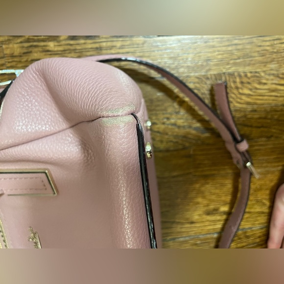 Mauve Kate Spade Satchel Purse with tassel - Picture 5 of 16